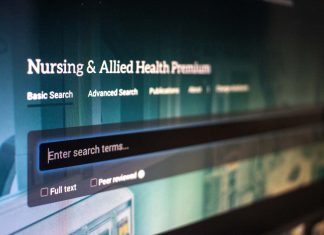 The ProQuest Nursing and Allied Health database on eLibrary Minnesota. (Photo/Adria Carpenter)