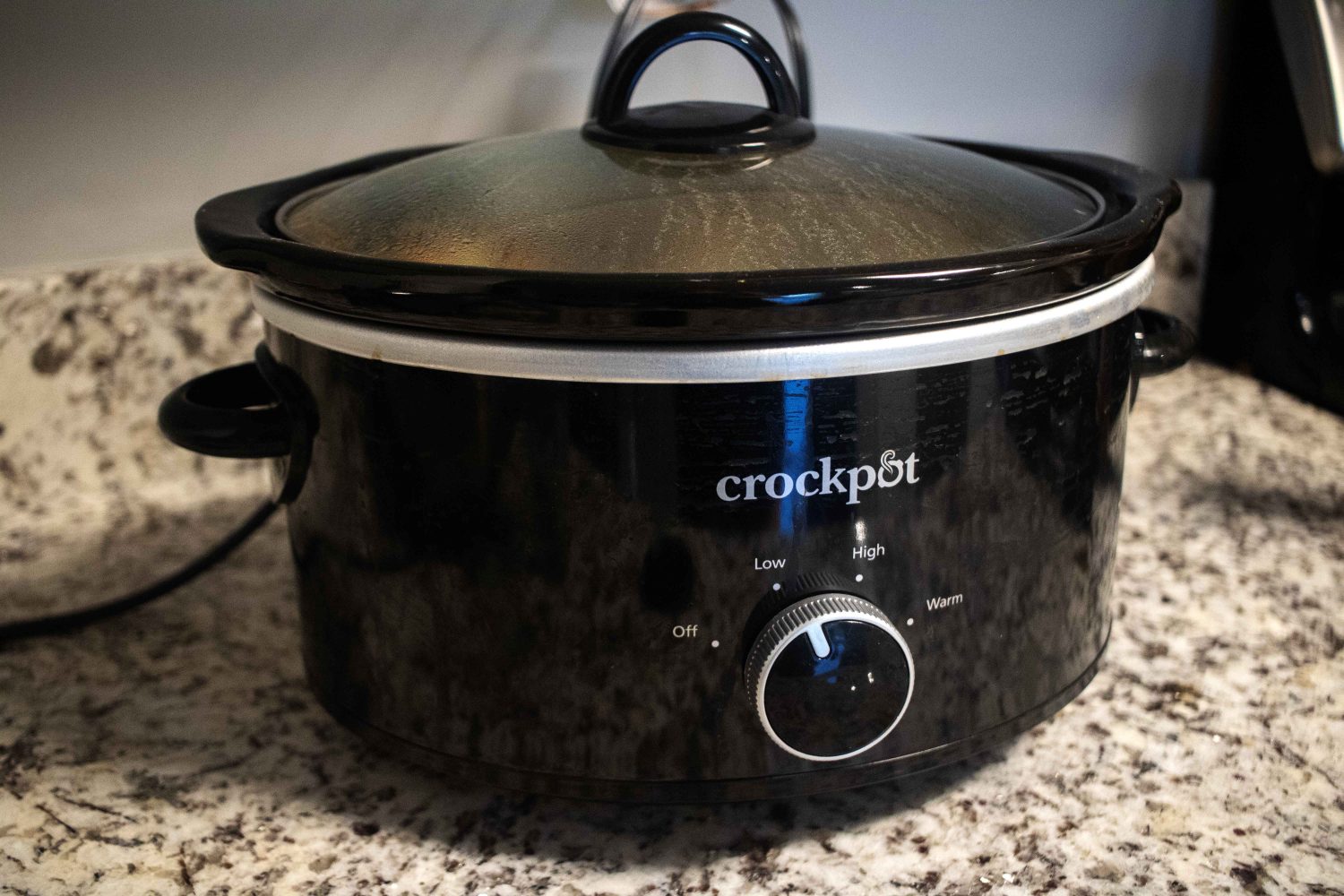 Veggies and meat stewing overnight in a crockpot